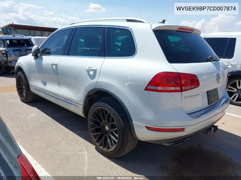 2012 Volkswagen Touareg Tdi Lux VIN: WVGEK9BP7CD007874 Lot: 42631251