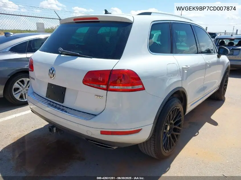 2012 Volkswagen Touareg Tdi Lux VIN: WVGEK9BP7CD007874 Lot: 42631251