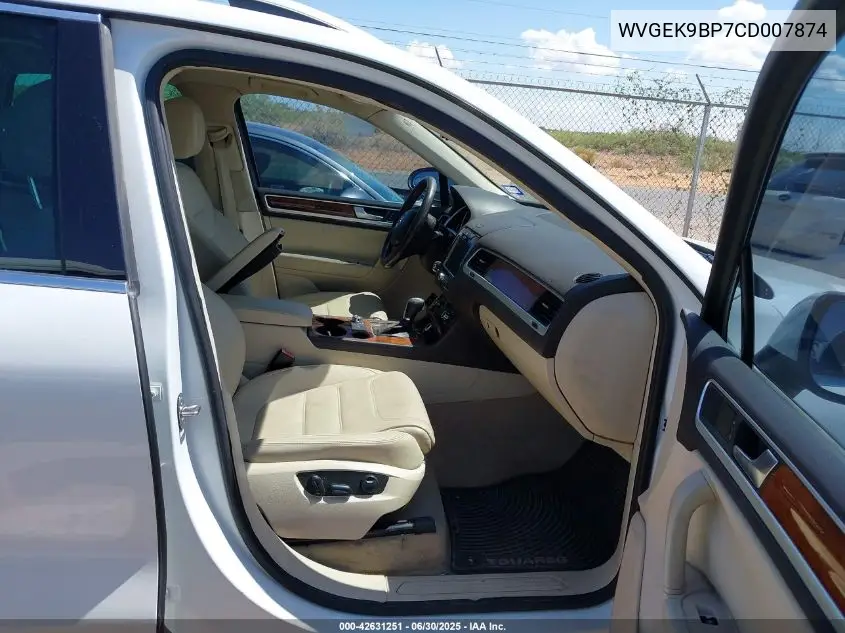 2012 Volkswagen Touareg Tdi Lux VIN: WVGEK9BP7CD007874 Lot: 42631251