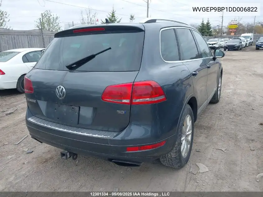 2013 Volkswagen Touareg Tdi Lux VIN: WVGEP9BP1DD006822 Lot: 12301334