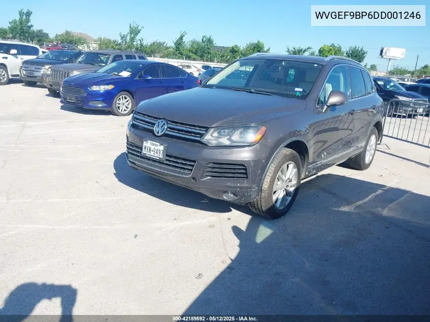 2013 Volkswagen Touareg Vr6 Sport VIN: WVGEF9BP6DD001246 Lot: 42189592