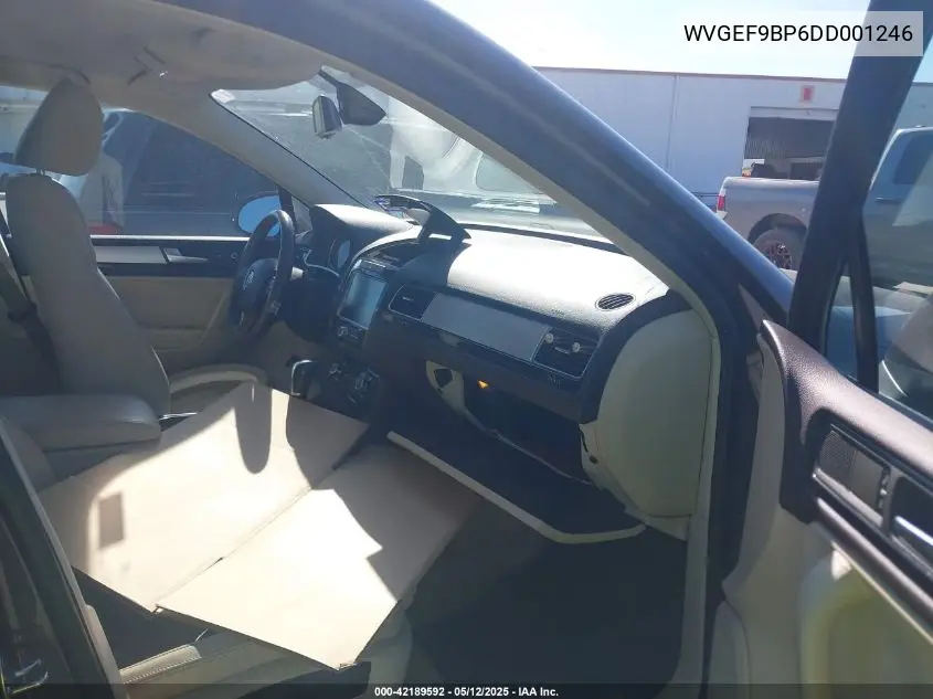 2013 Volkswagen Touareg Vr6 Sport VIN: WVGEF9BP6DD001246 Lot: 42189592