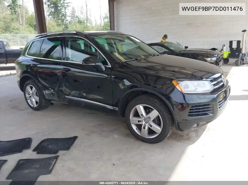2013 Volkswagen Touareg Vr6 Lux VIN: WVGEF9BP7DD011476 Lot: 42582771
