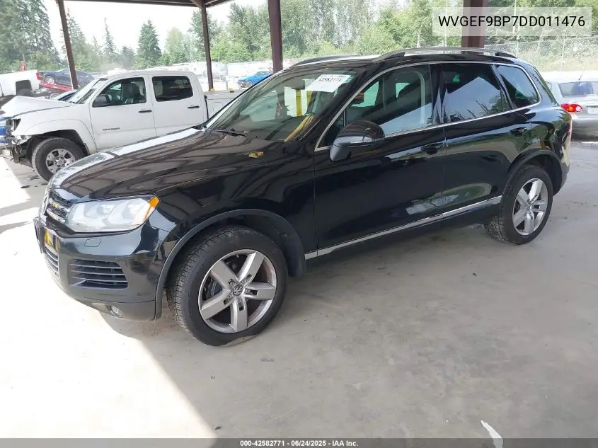 2013 Volkswagen Touareg Vr6 Lux VIN: WVGEF9BP7DD011476 Lot: 42582771