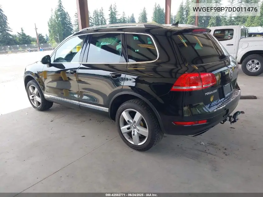 2013 Volkswagen Touareg Vr6 Lux VIN: WVGEF9BP7DD011476 Lot: 42582771
