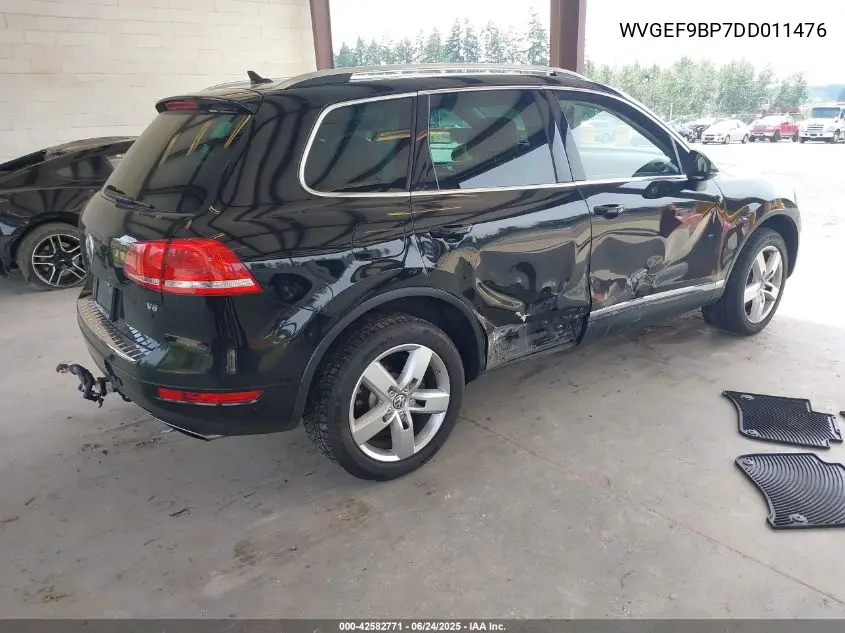 2013 Volkswagen Touareg Vr6 Lux VIN: WVGEF9BP7DD011476 Lot: 42582771