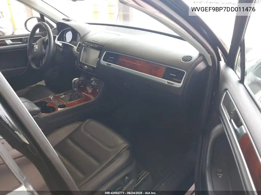 2013 Volkswagen Touareg Vr6 Lux VIN: WVGEF9BP7DD011476 Lot: 42582771