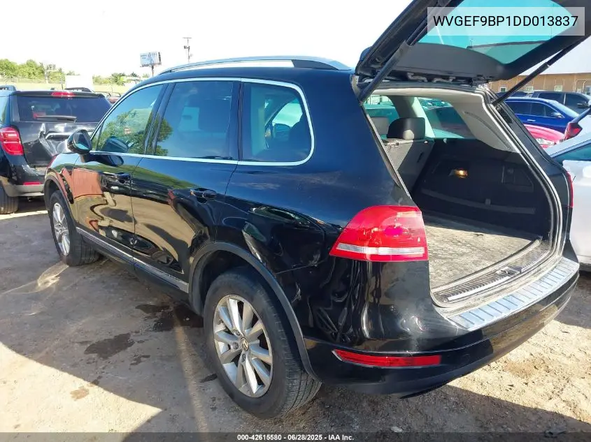 2013 Volkswagen Touareg Vr6 Sport VIN: WVGEF9BP1DD013837 Lot: 42615580