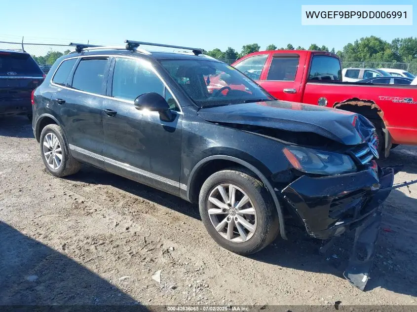 2013 Volkswagen Touareg V6 VIN: WVGEF9BP9DD006991 Lot: 42636065