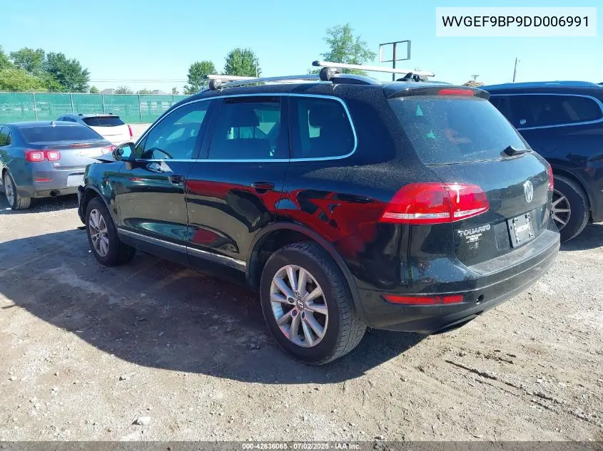 2013 Volkswagen Touareg V6 VIN: WVGEF9BP9DD006991 Lot: 42636065