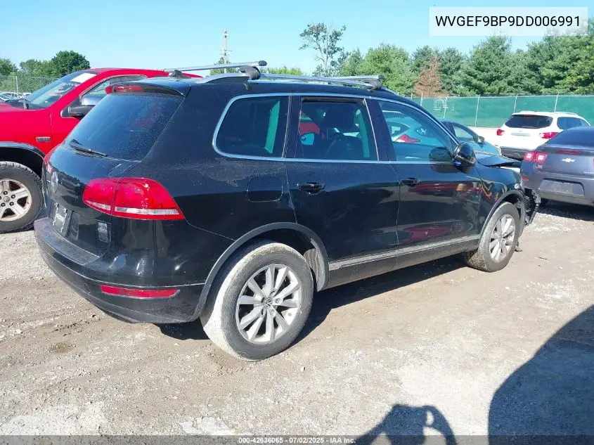 2013 Volkswagen Touareg V6 VIN: WVGEF9BP9DD006991 Lot: 42636065