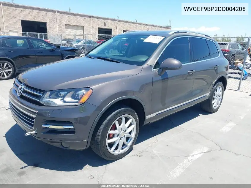2013 Volkswagen Touareg Vr6 Lux VIN: WVGEF9BP2DD004208 Lot: 42652642