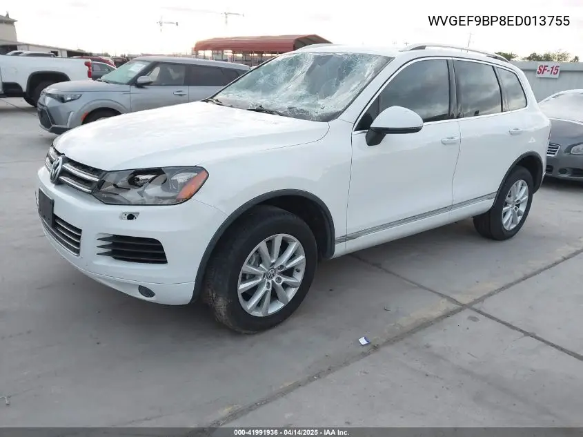 2014 Volkswagen Touareg 3.6L Sport VIN: WVGEF9BP8ED013755 Lot: 41991936