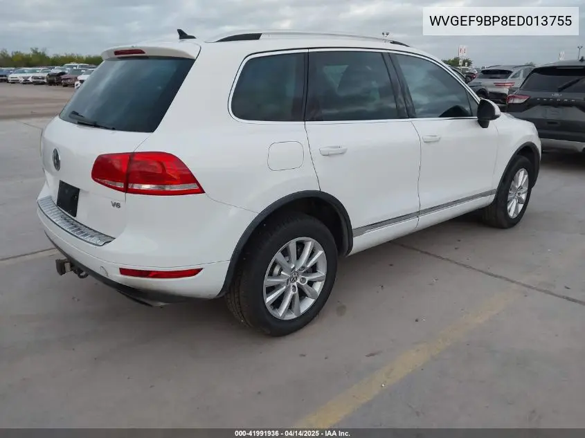 2014 Volkswagen Touareg 3.6L Sport VIN: WVGEF9BP8ED013755 Lot: 41991936