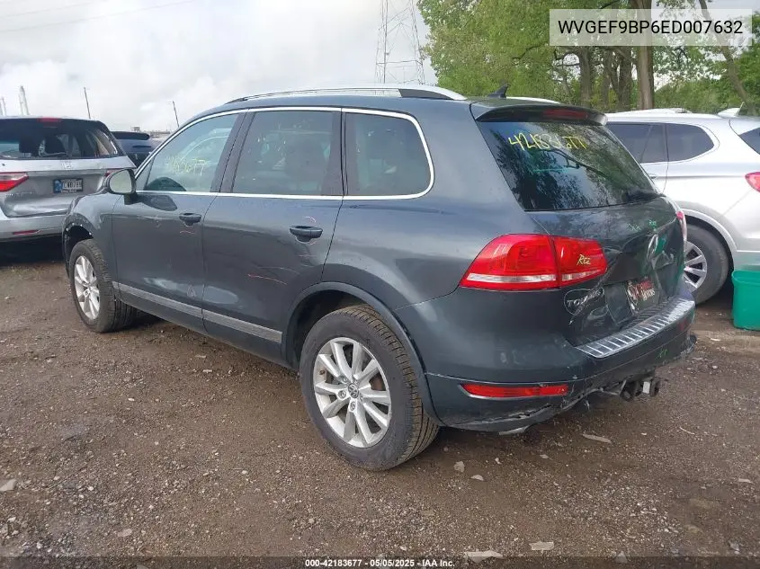 2014 Volkswagen Touareg 3.6L Sport VIN: WVGEF9BP6ED007632 Lot: 42183677