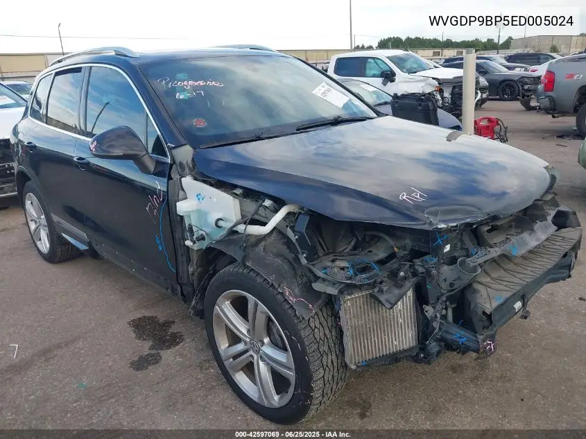 2014 Volkswagen Touareg Tdi R-Line VIN: WVGDP9BP5ED005024 Lot: 42597069