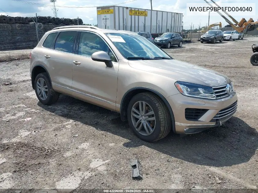 2015 Volkswagen Touareg Tdi Lux VIN: WVGEP9BP1FD004040 Lot: 42226300