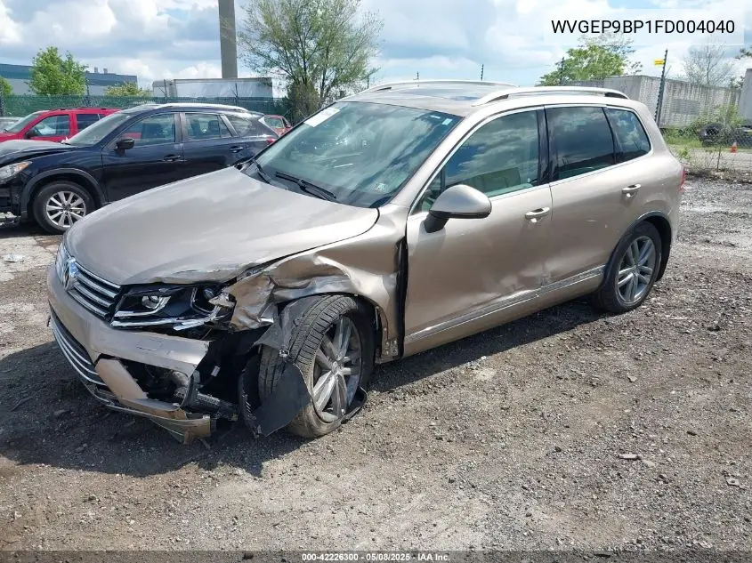 2015 Volkswagen Touareg Tdi Lux VIN: WVGEP9BP1FD004040 Lot: 42226300