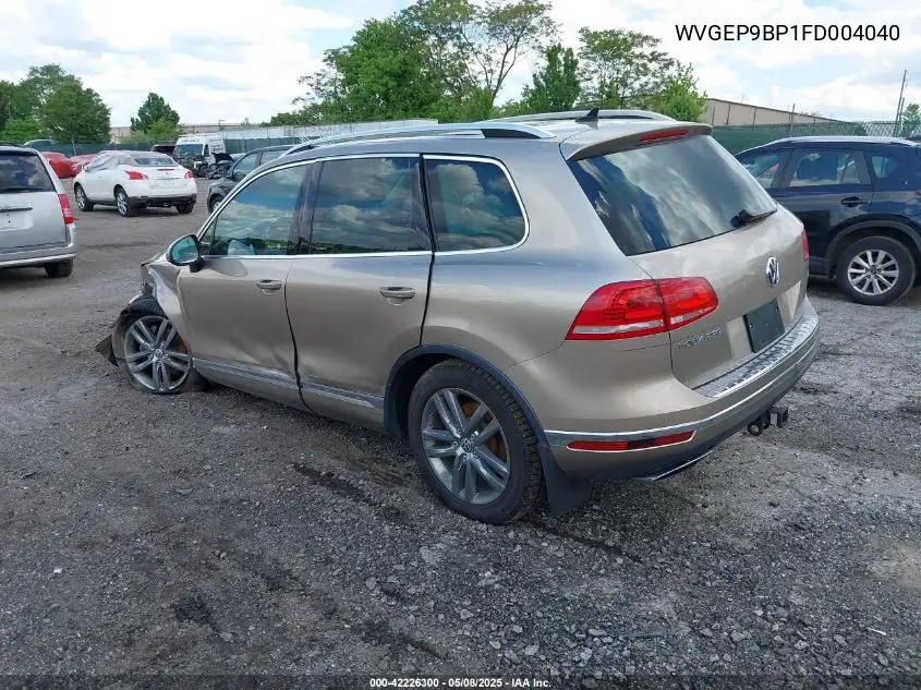 2015 Volkswagen Touareg Tdi Lux VIN: WVGEP9BP1FD004040 Lot: 42226300