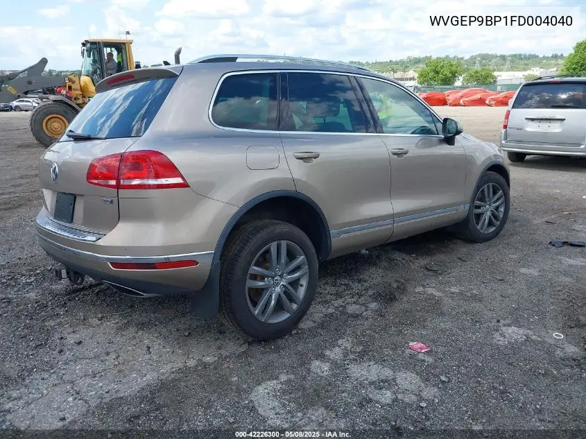 2015 Volkswagen Touareg Tdi Lux VIN: WVGEP9BP1FD004040 Lot: 42226300