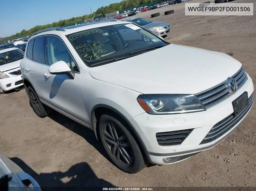 2015 Volkswagen Touareg V6 Lux VIN: WVGEF9BP2FD001506 Lot: 42232492