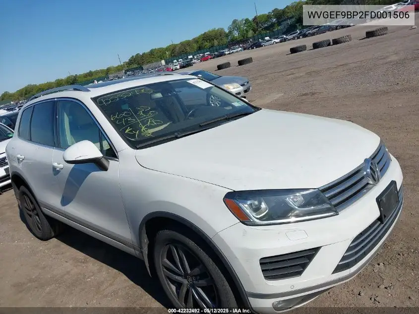 2015 Volkswagen Touareg V6 Lux VIN: WVGEF9BP2FD001506 Lot: 42232492