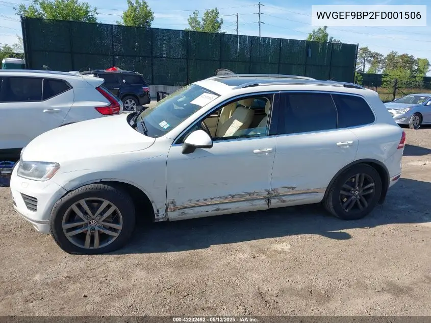 2015 Volkswagen Touareg V6 Lux VIN: WVGEF9BP2FD001506 Lot: 42232492