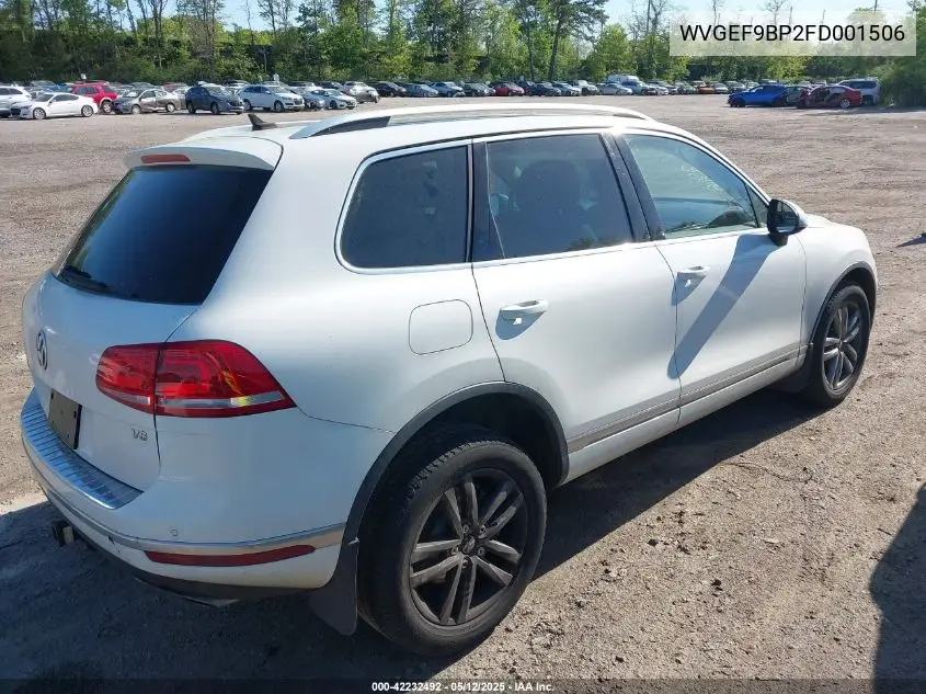 2015 Volkswagen Touareg V6 Lux VIN: WVGEF9BP2FD001506 Lot: 42232492