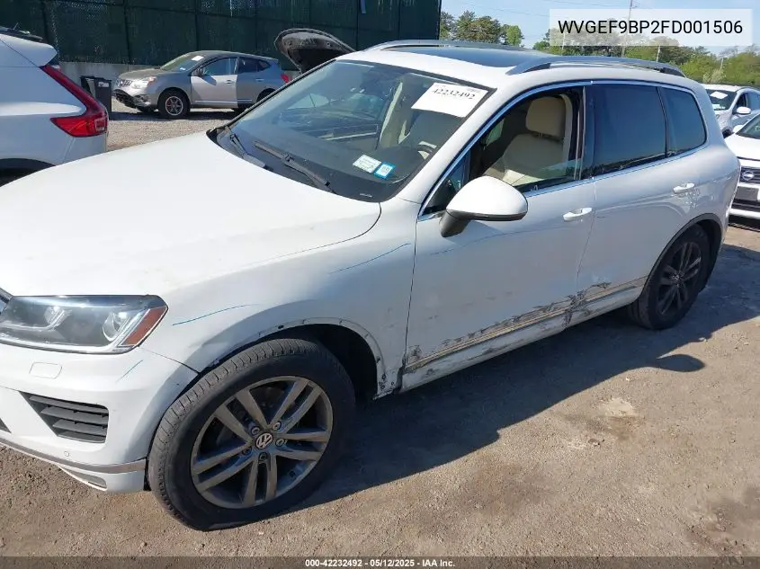 2015 Volkswagen Touareg V6 Lux VIN: WVGEF9BP2FD001506 Lot: 42232492