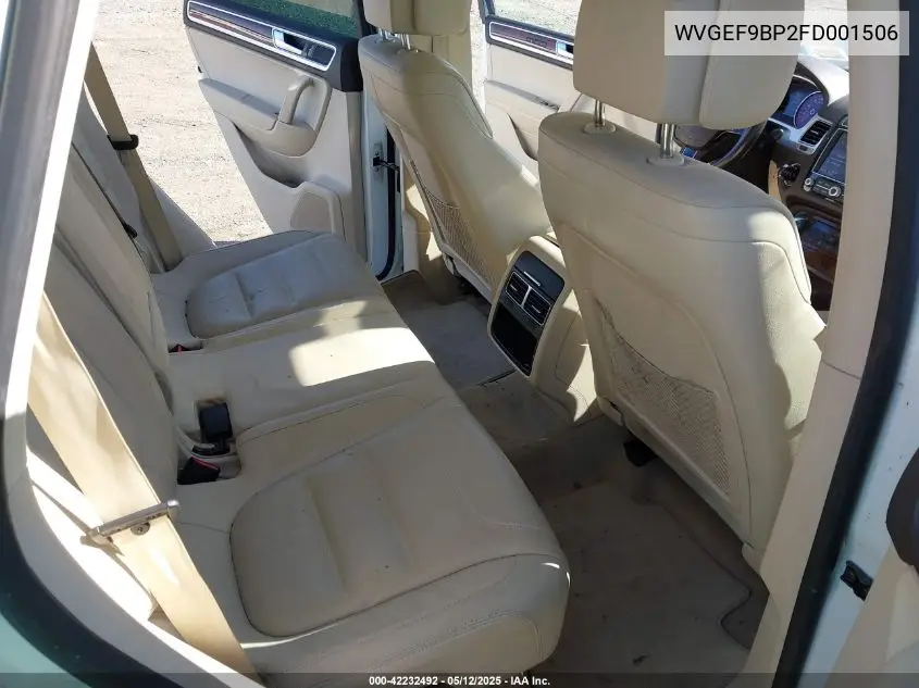 2015 Volkswagen Touareg V6 Lux VIN: WVGEF9BP2FD001506 Lot: 42232492