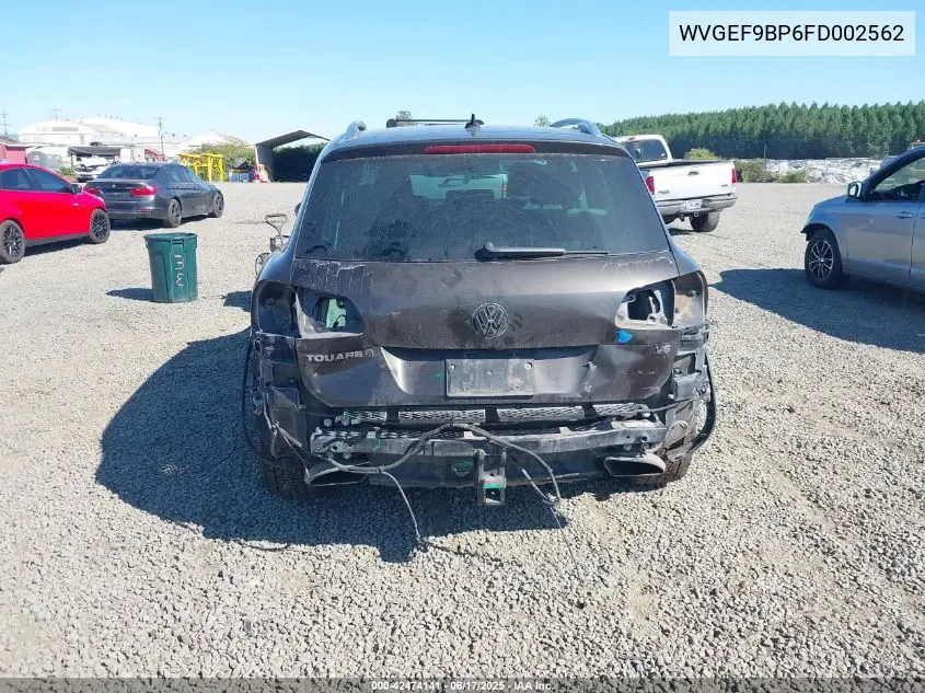 2015 Volkswagen Touareg V6 Sport VIN: WVGEF9BP6FD002562 Lot: 42474141