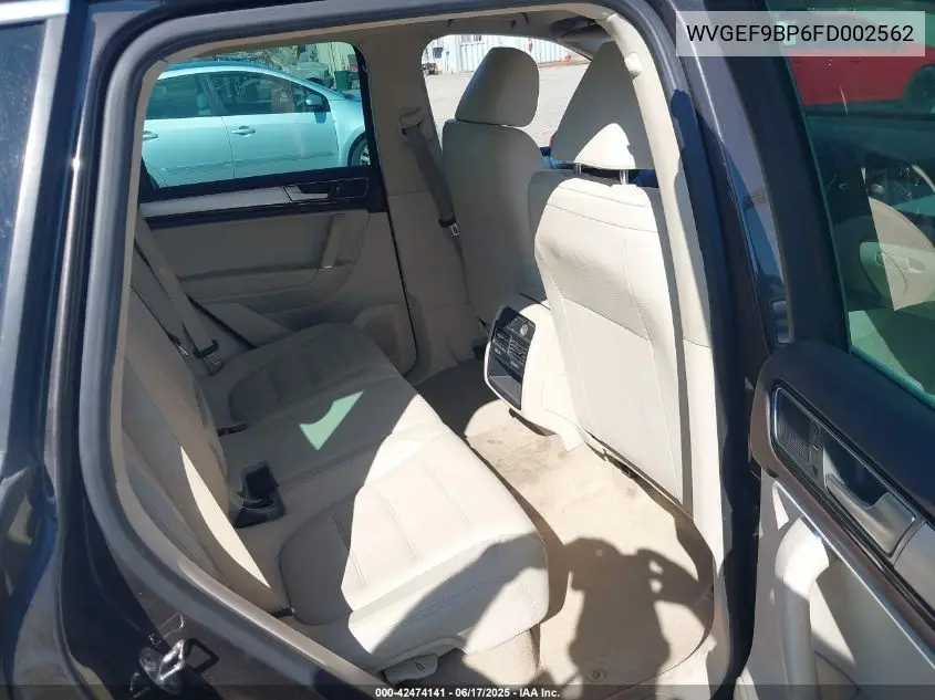 2015 Volkswagen Touareg V6 Sport VIN: WVGEF9BP6FD002562 Lot: 42474141
