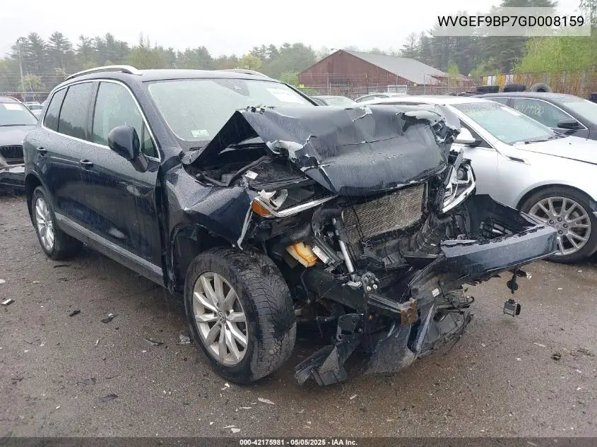 2016 Volkswagen Touareg Vr6 Sport VIN: WVGEF9BP7GD008159 Lot: 42175981