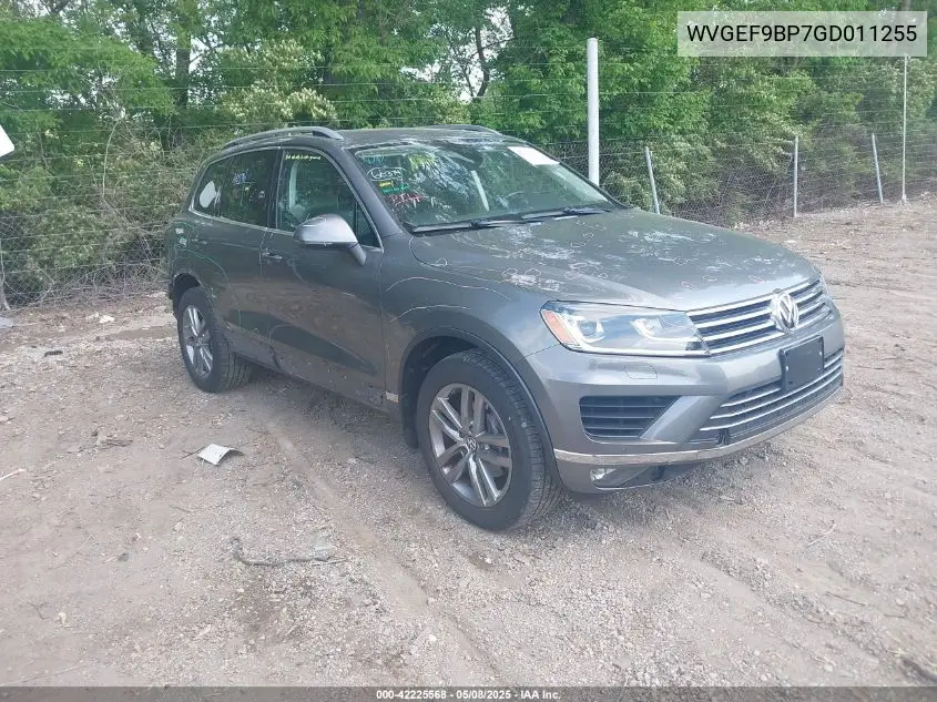 2016 Volkswagen Touareg Vr6 Lux VIN: WVGEF9BP7GD011255 Lot: 42225568