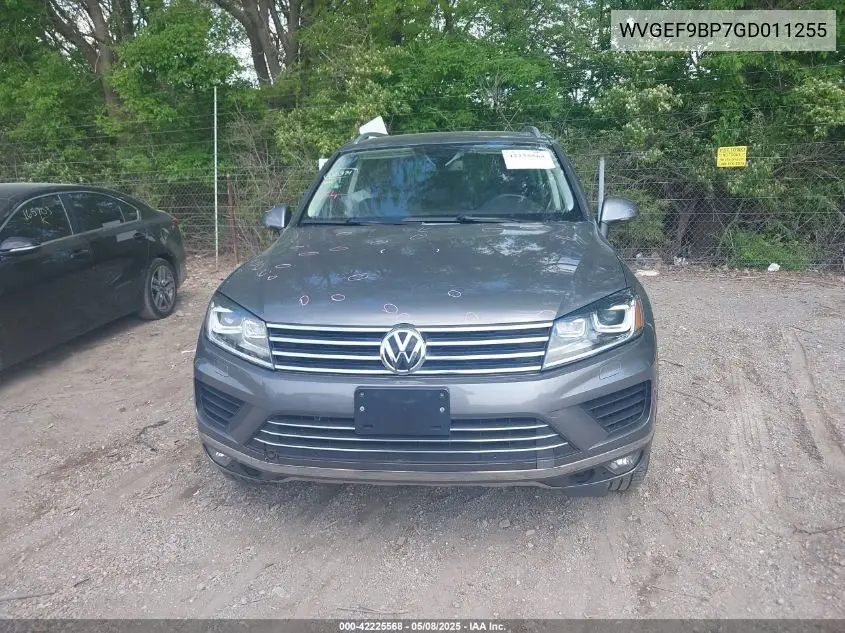 2016 Volkswagen Touareg Vr6 Lux VIN: WVGEF9BP7GD011255 Lot: 42225568