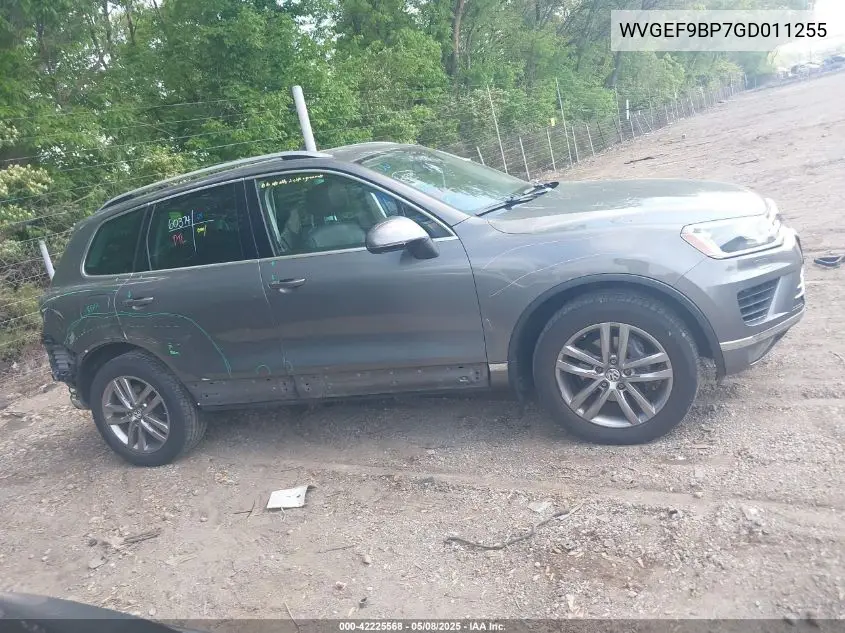 2016 Volkswagen Touareg Vr6 Lux VIN: WVGEF9BP7GD011255 Lot: 42225568