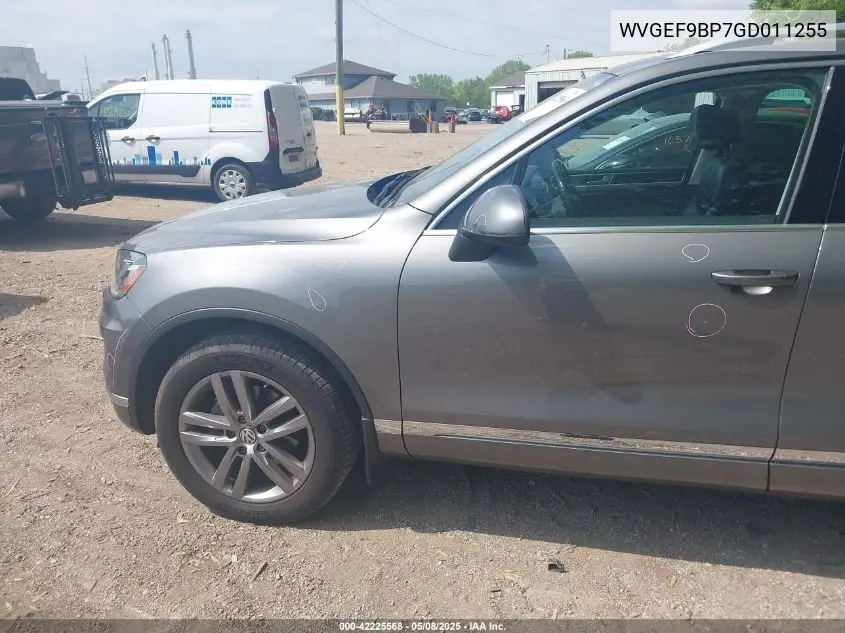 2016 Volkswagen Touareg Vr6 Lux VIN: WVGEF9BP7GD011255 Lot: 42225568