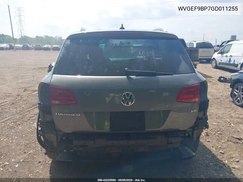 2016 Volkswagen Touareg Vr6 Lux VIN: WVGEF9BP7GD011255 Lot: 42225568