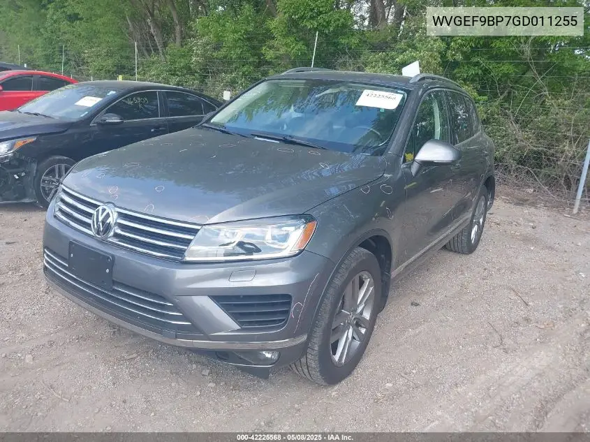 2016 Volkswagen Touareg Vr6 Lux VIN: WVGEF9BP7GD011255 Lot: 42225568