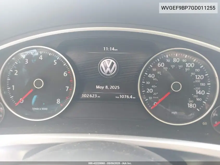 2016 Volkswagen Touareg Vr6 Lux VIN: WVGEF9BP7GD011255 Lot: 42225568