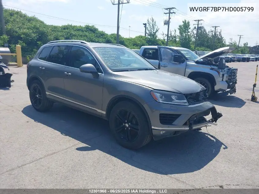 2017 Volkswagen Touareg VIN: WVGRF7BP7HD005799 Lot: 12301968