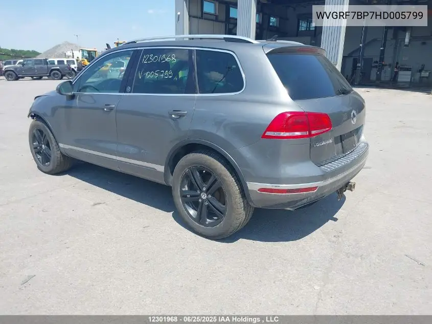 2017 Volkswagen Touareg VIN: WVGRF7BP7HD005799 Lot: 12301968