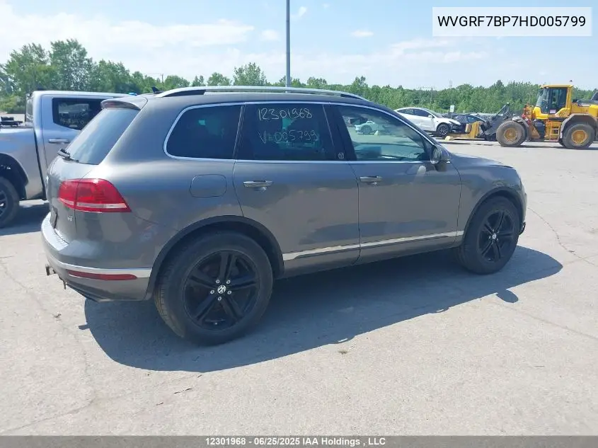 2017 Volkswagen Touareg VIN: WVGRF7BP7HD005799 Lot: 12301968