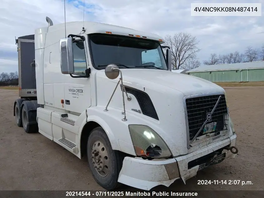 2008 Volvo Vnx VIN: 4V4NC9KK08N487414 Lot: 20214544