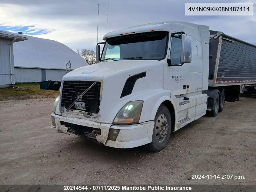 2008 Volvo Vnx VIN: 4V4NC9KK08N487414 Lot: 20214544