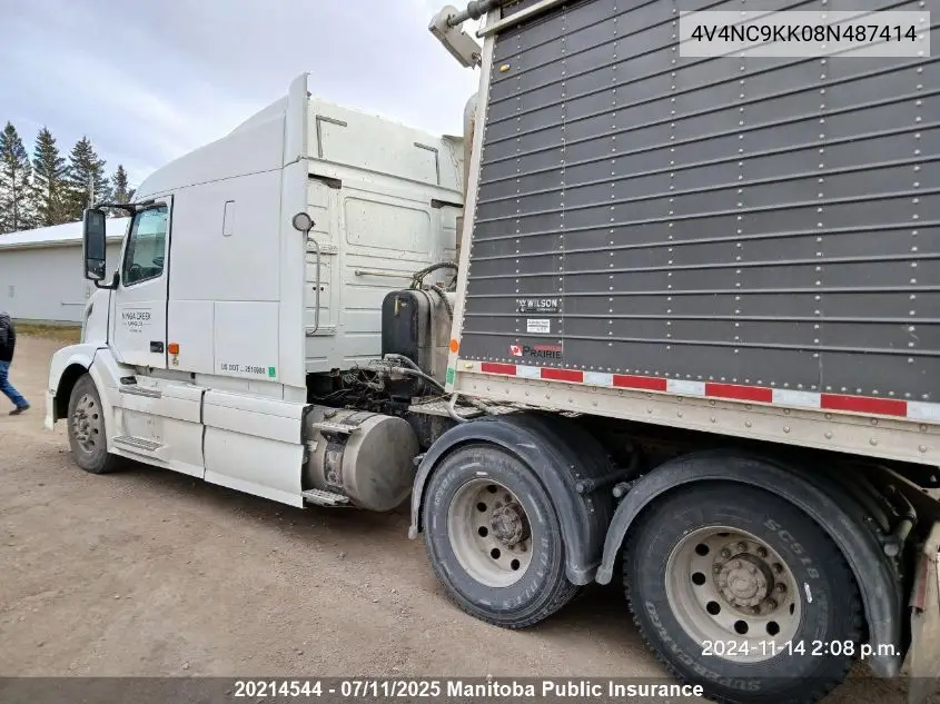 2008 Volvo Vnx VIN: 4V4NC9KK08N487414 Lot: 20214544