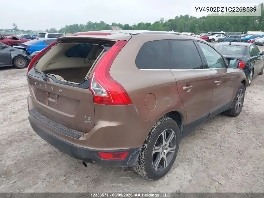 2012 Volvo Xc60 T6 T6 VIN: YV4902DZ1C2268539 Lot: 12333571