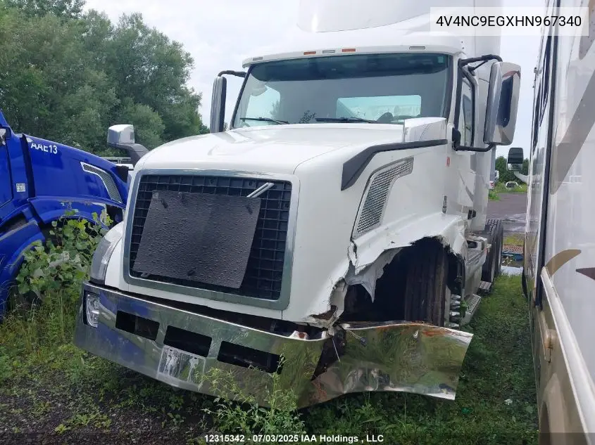 2017 Volvo Vnl VIN: 4V4NC9EGXHN967340 Lot: 12315342