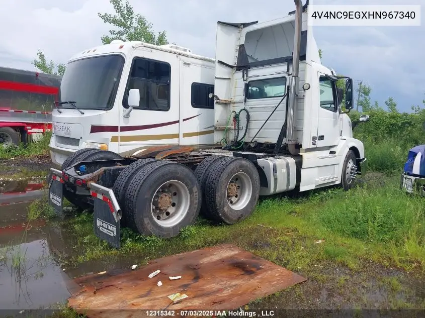 2017 Volvo Vnl VIN: 4V4NC9EGXHN967340 Lot: 12315342