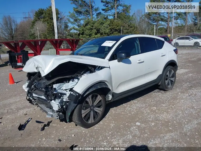 2023 Volvo C40 Recharge Pure Electric Twin Plus VIN: YV4ED3GL9P2038589 Lot: 41738904